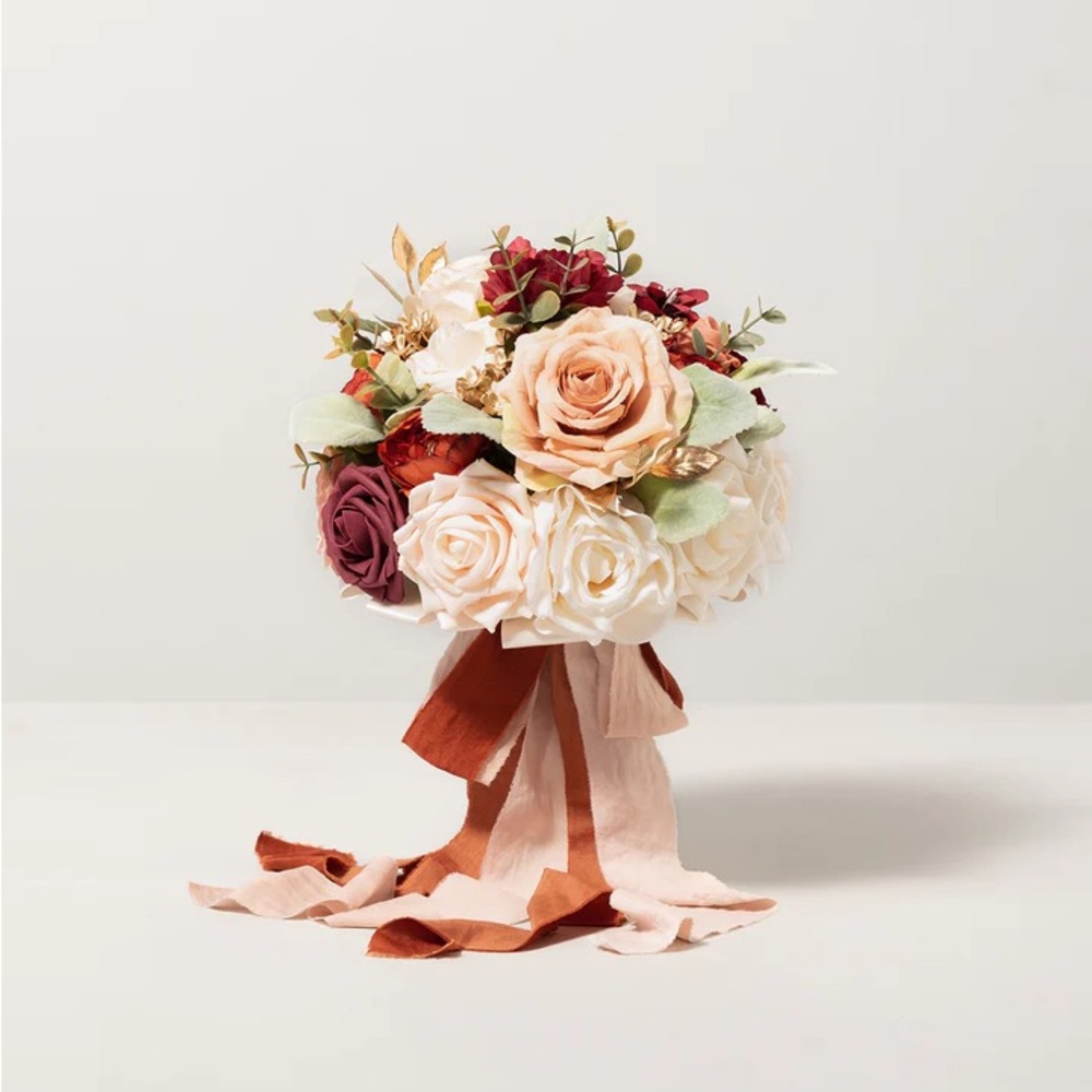 Ling’s Moment - Maid of Honor & Bridesmaid Bouquets in Sunset Terracotta
